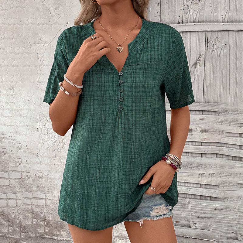 Vintage geruite blouse