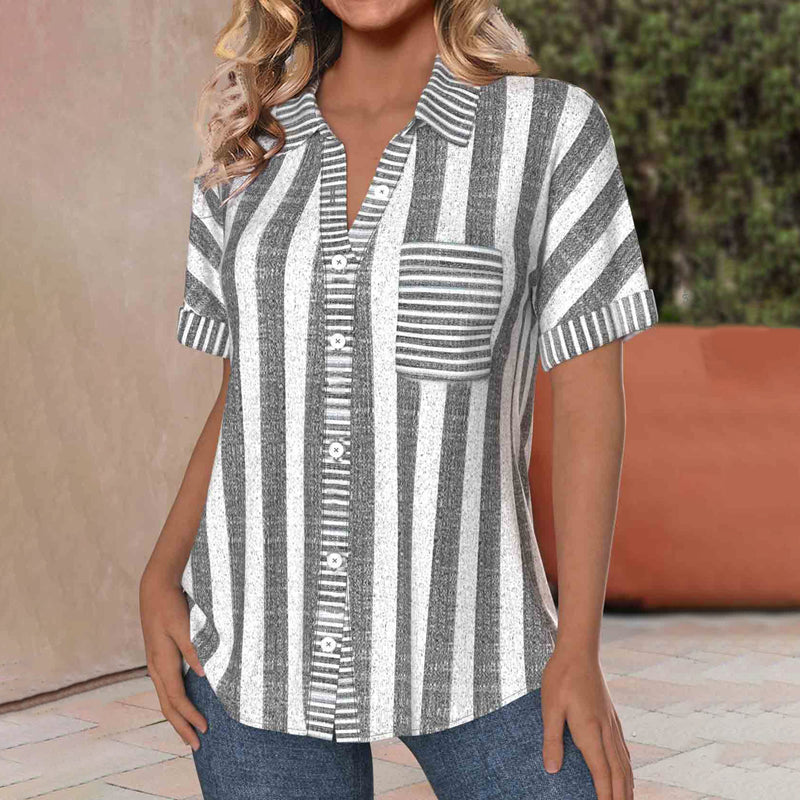 Gestreepte casual blouse