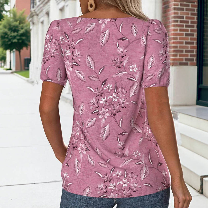 Vintage T-shirt met bloemenprint