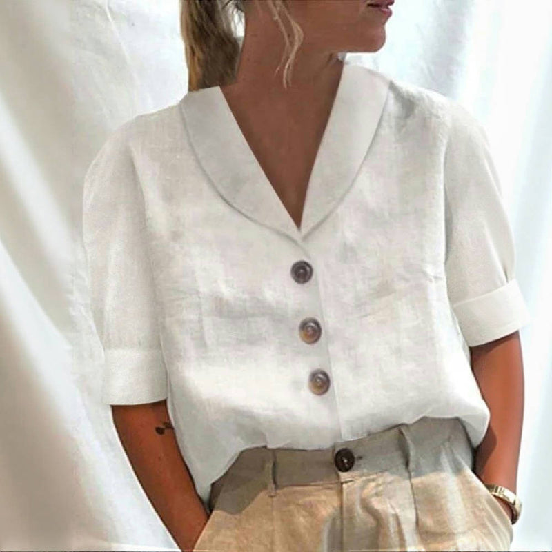Elegante effen blouse