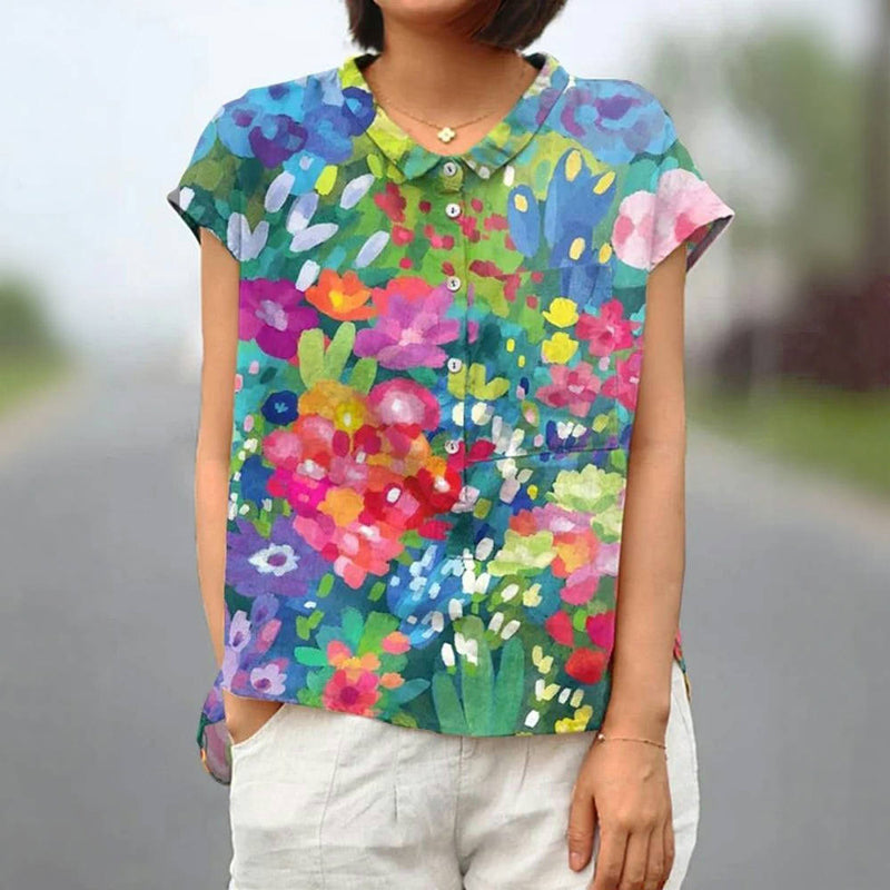 Casual blouse met kleurrijke print