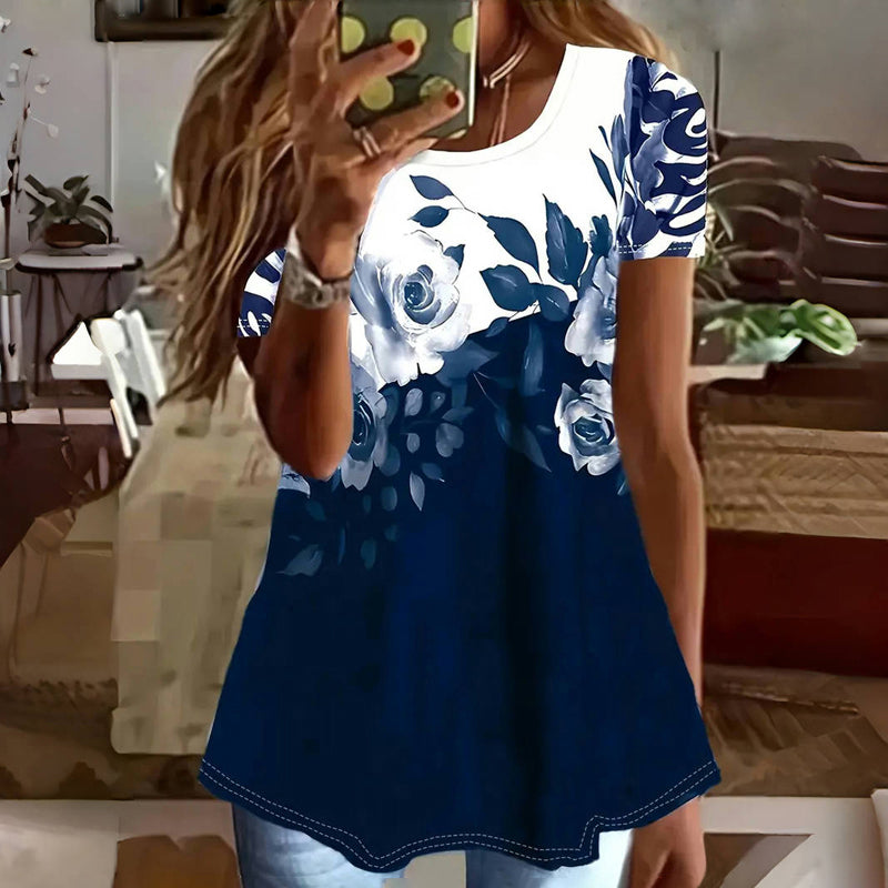 Vintage T-shirt met bloemenprint
