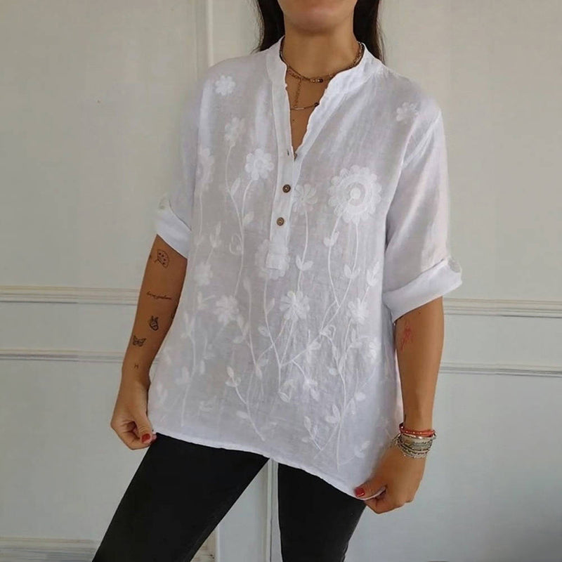 Casual Blouse with Floral Print