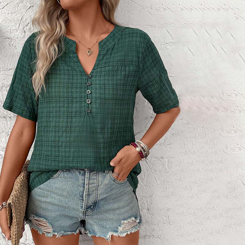 Vintage geruite blouse