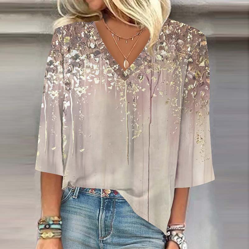 Vintage Blouse with Color Gradient