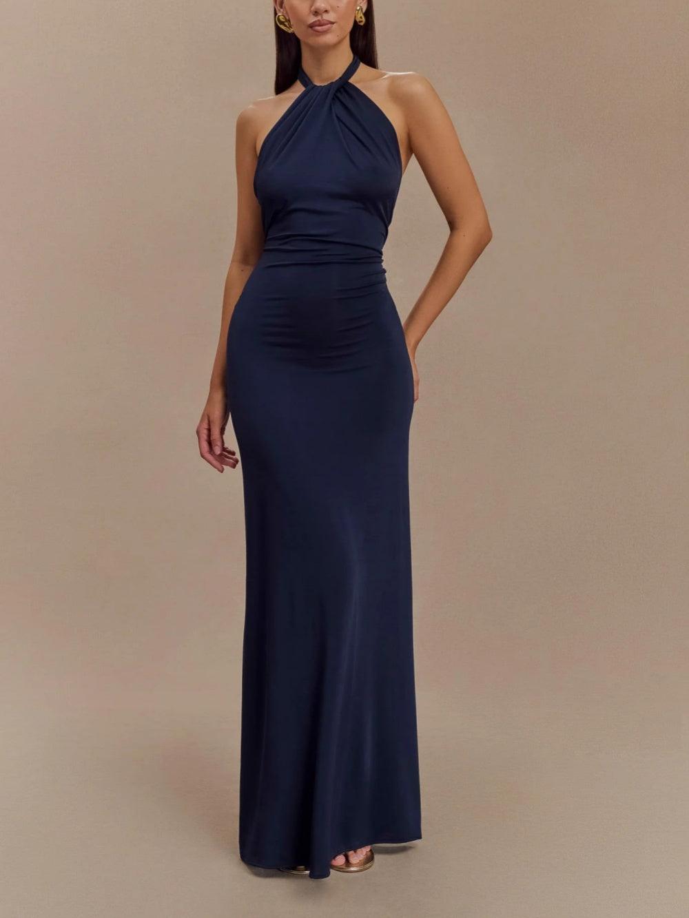 Vaselyna | Curvy Halter Silk Dress