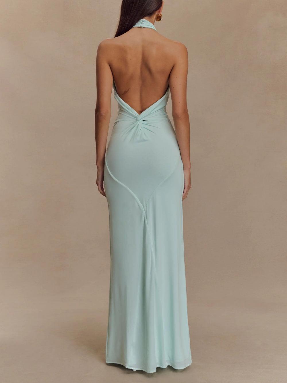 Vaselyna | Curvy Halter Silk Dress