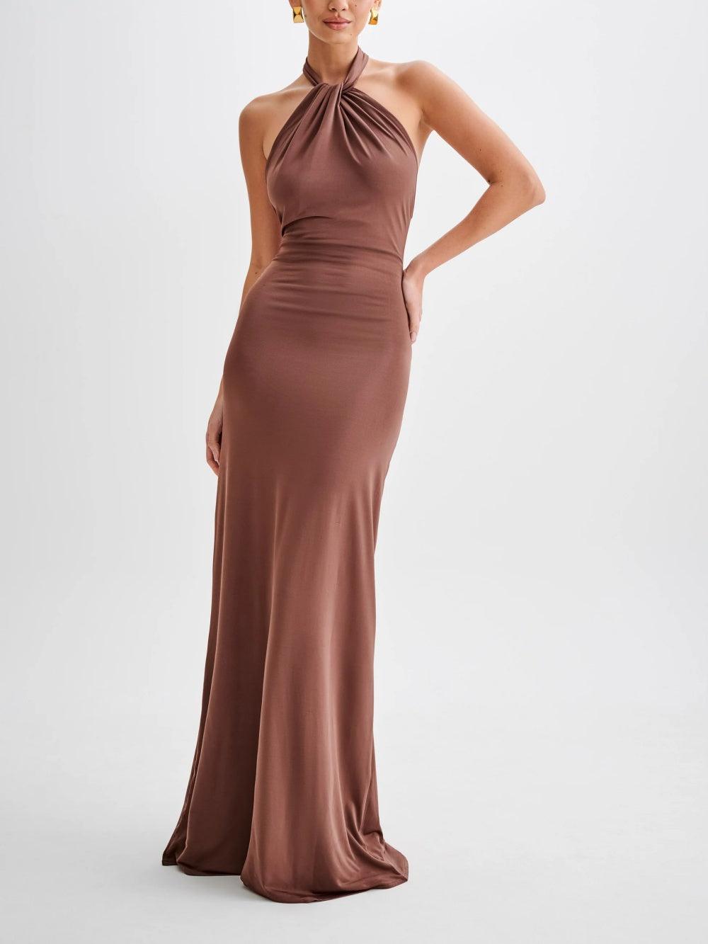 Vaselyna | Curvy Halter Silk Dress