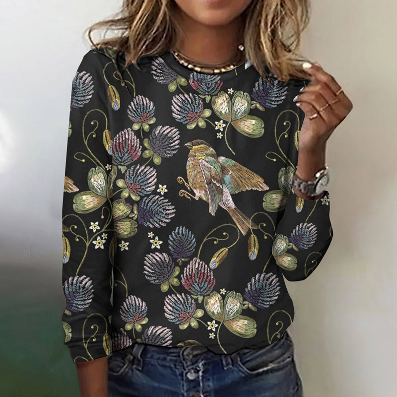 Vintage T-shirt met bloemenprint