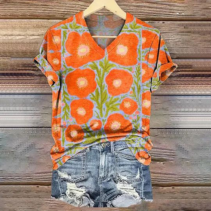 T-shirt met bloemenprint