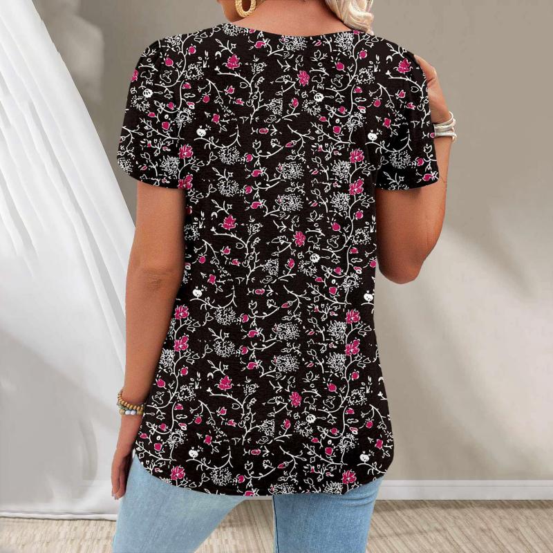 Vintage blouse met bloemenprint