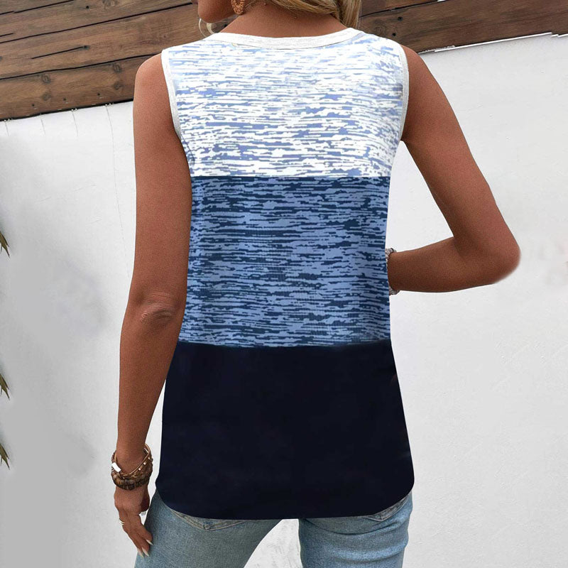 Casual tanktop met kleurvlakken