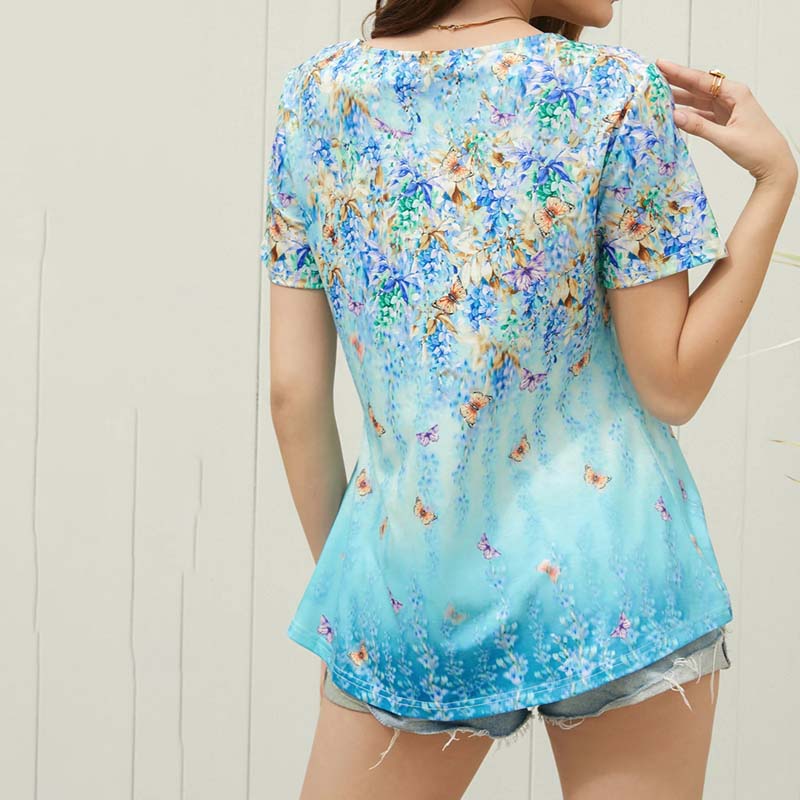 Casual T-shirt met vlinderprint