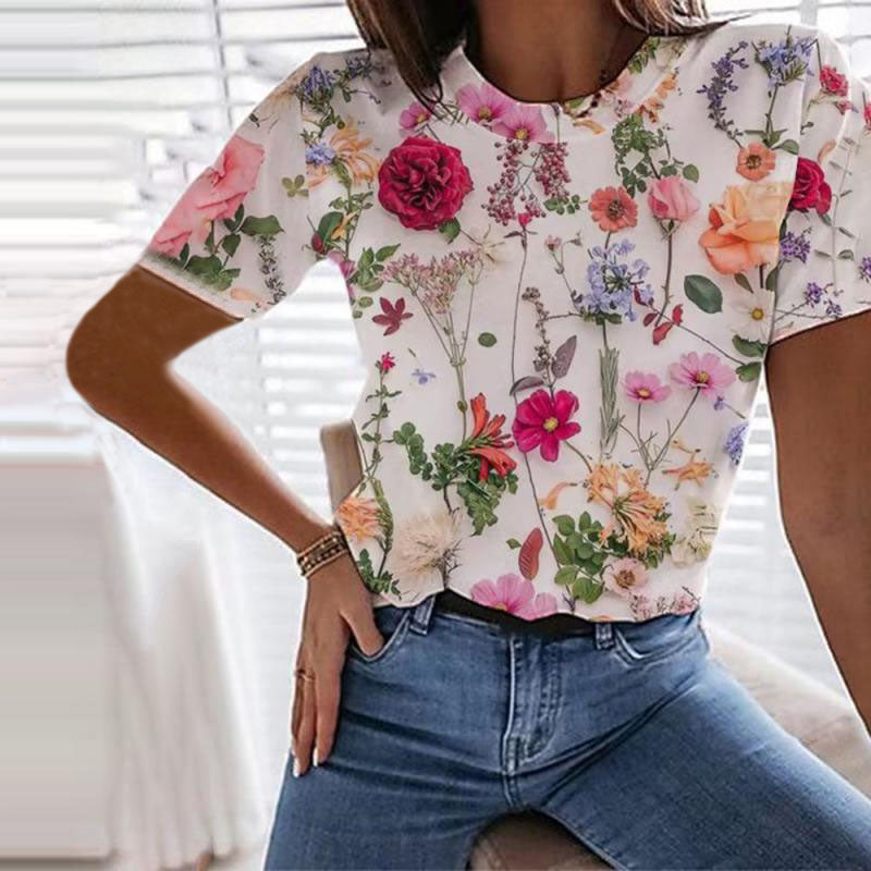 T-shirt met bloemenprint