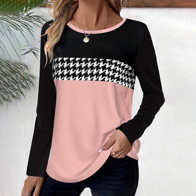 Casual T-shirt met kleurvlakken