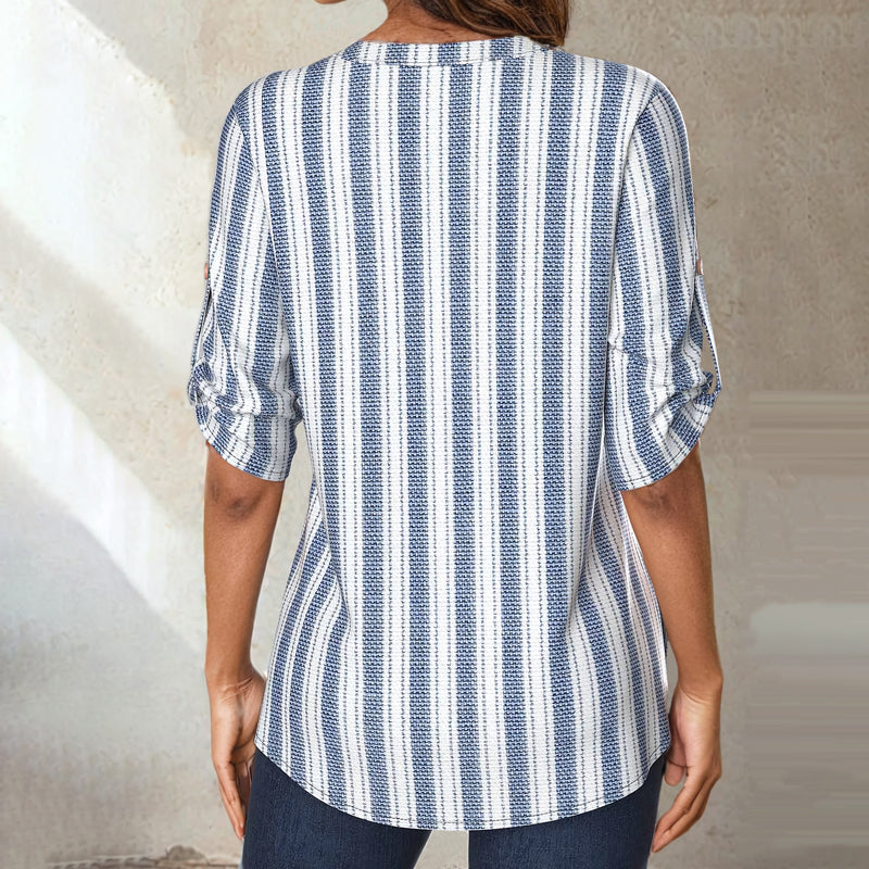 Gestreepte casual blouse