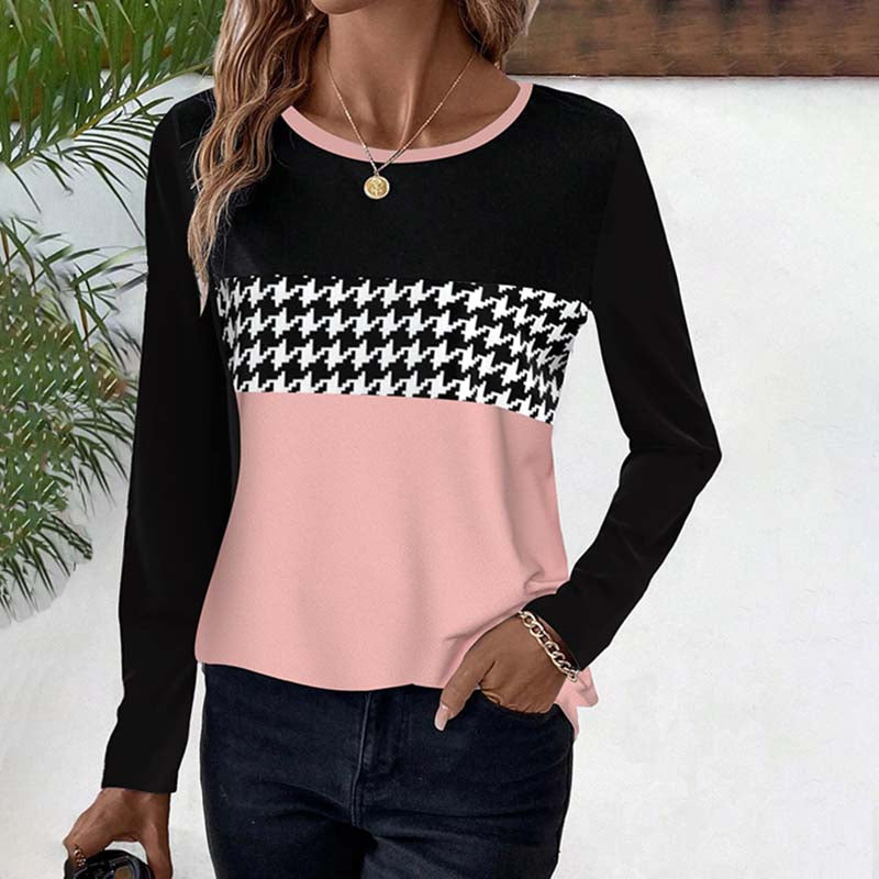 Casual T-shirt met kleurvlakken