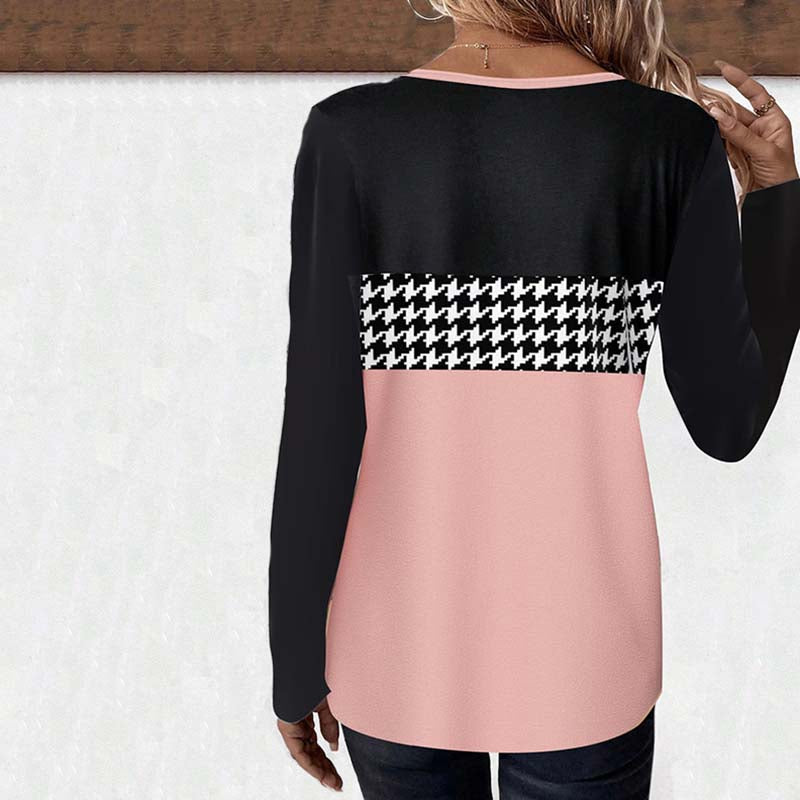 Casual T-shirt met kleurvlakken