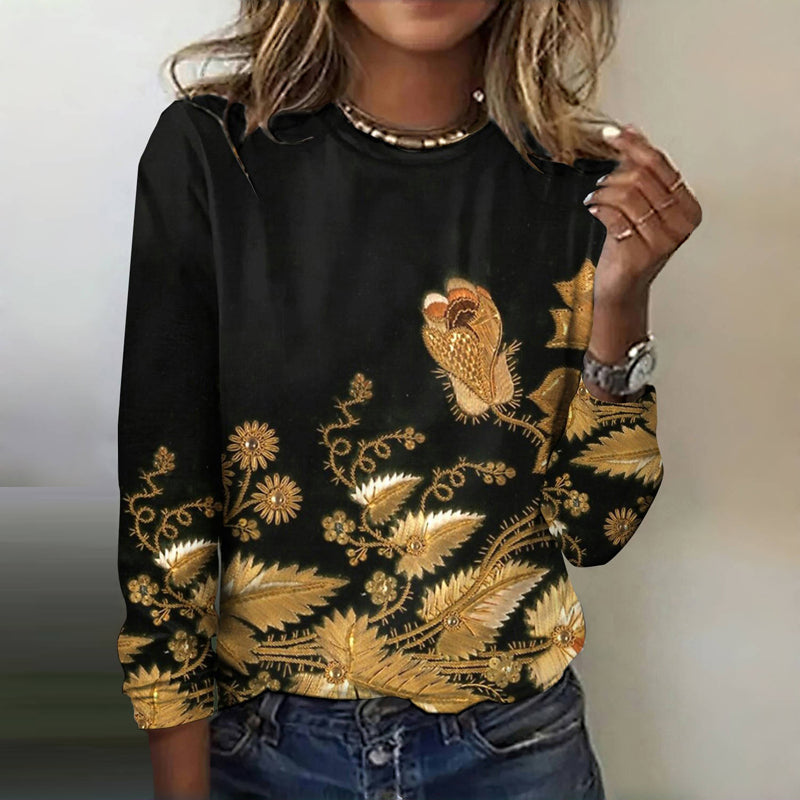 Vintage T-shirt met bloemenprint
