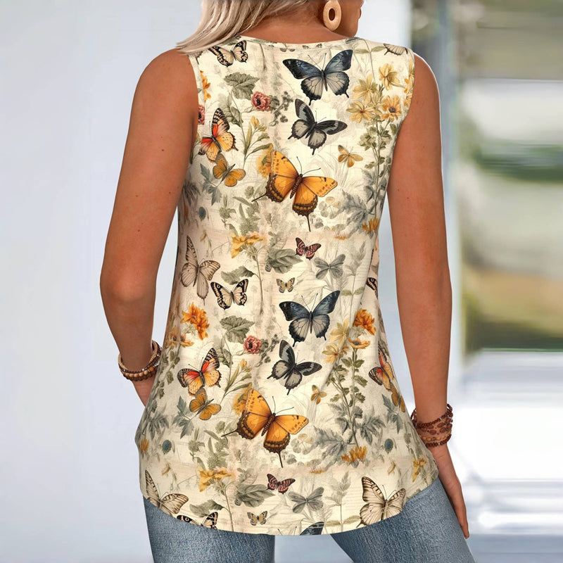 Tanktop met vlinderprint