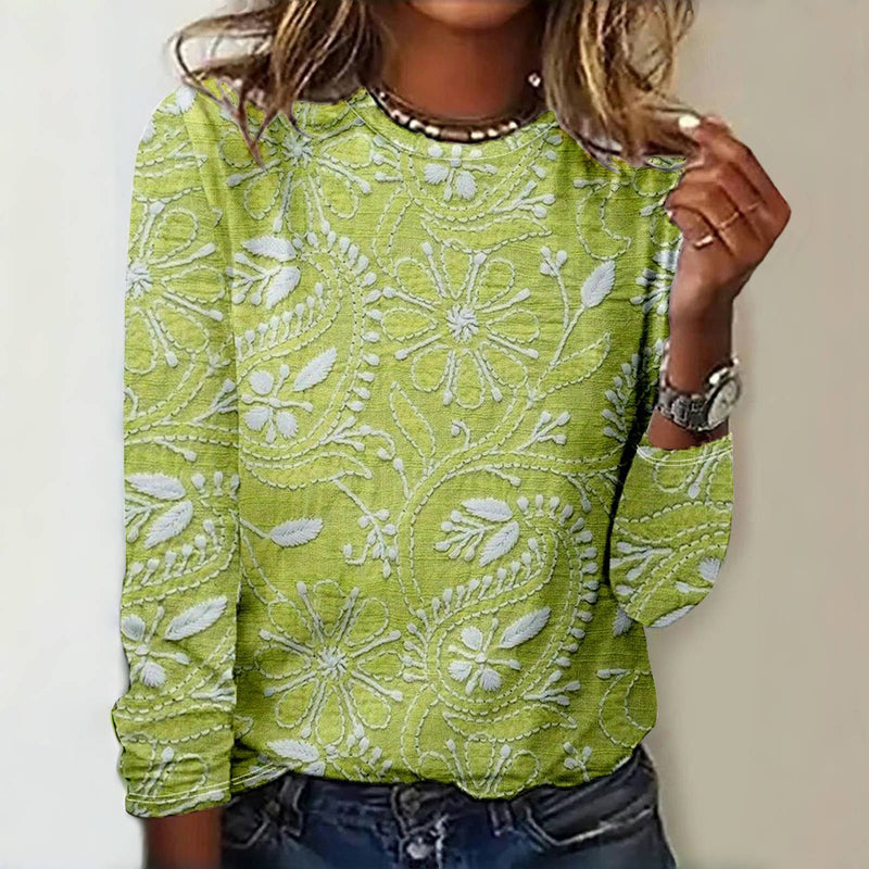 Vintage T-shirt met bloemenprint