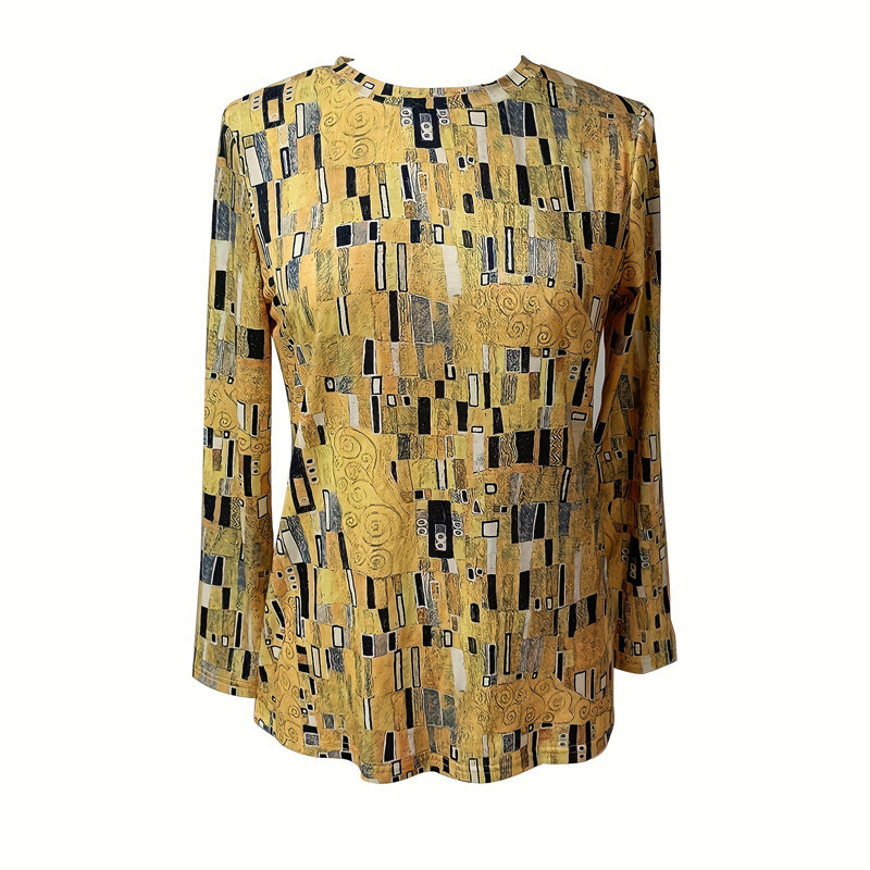 Métis T-shirt met vintage abstracte print