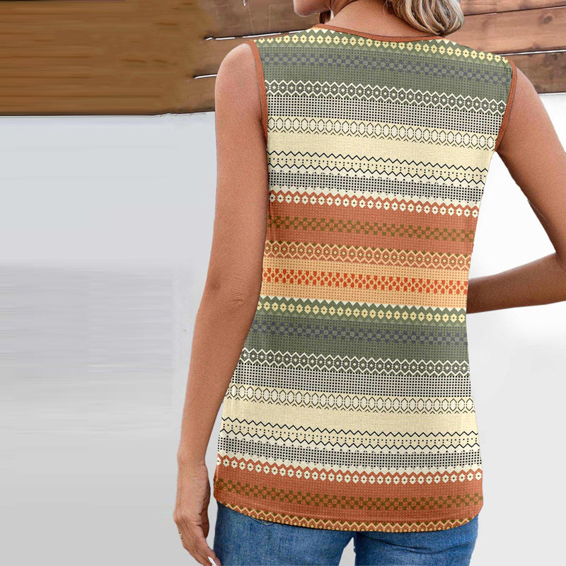 Vintage tanktop met geometrische print