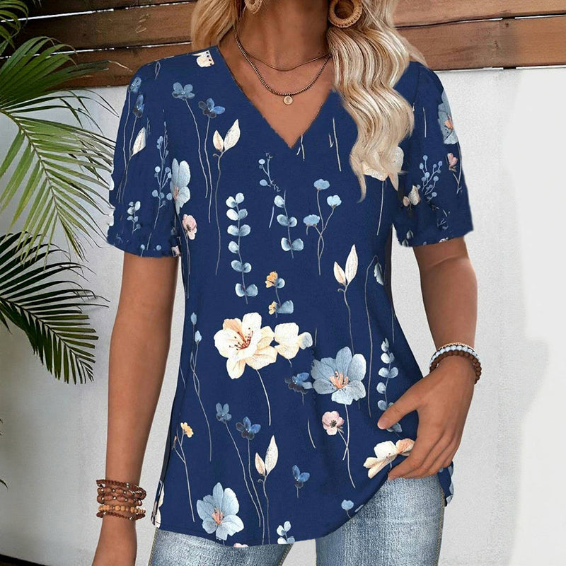 Vintage T-shirt met bloemenprint