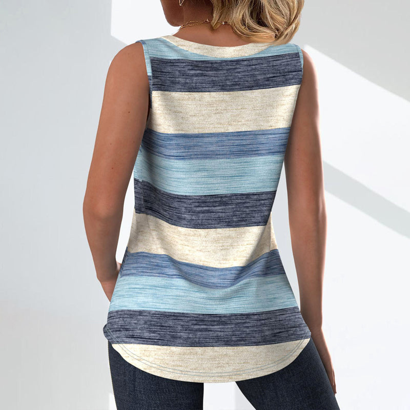 Casual tanktop met kleurpaneel