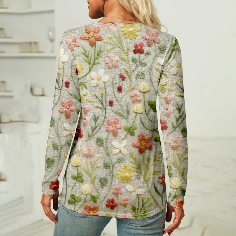 Vintage T-shirt met bloemenprint