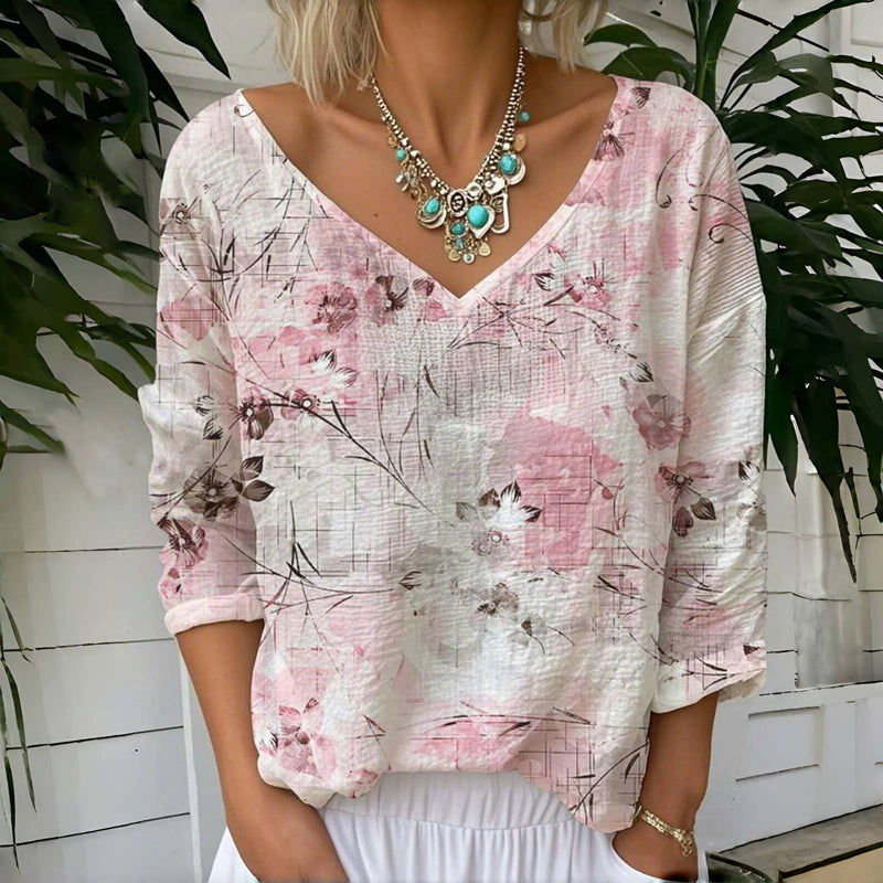 Vintage T-shirt met bloemenprint