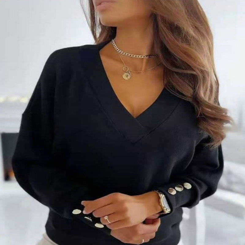 Casual effen sweatshirt