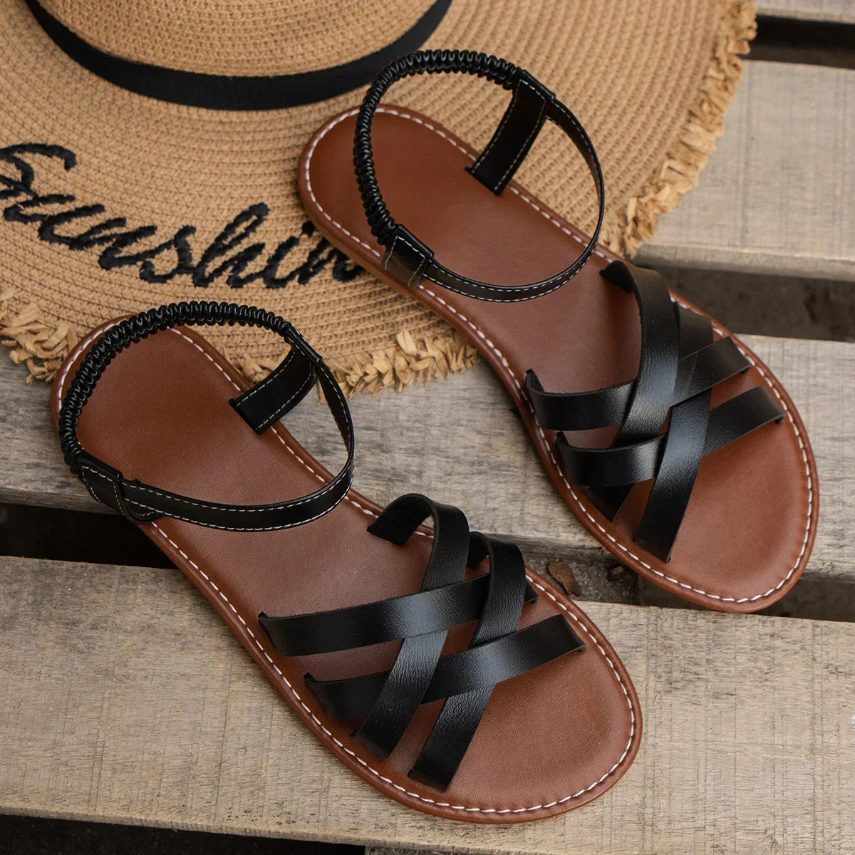 Lea™ | Cork Heeled Sandals