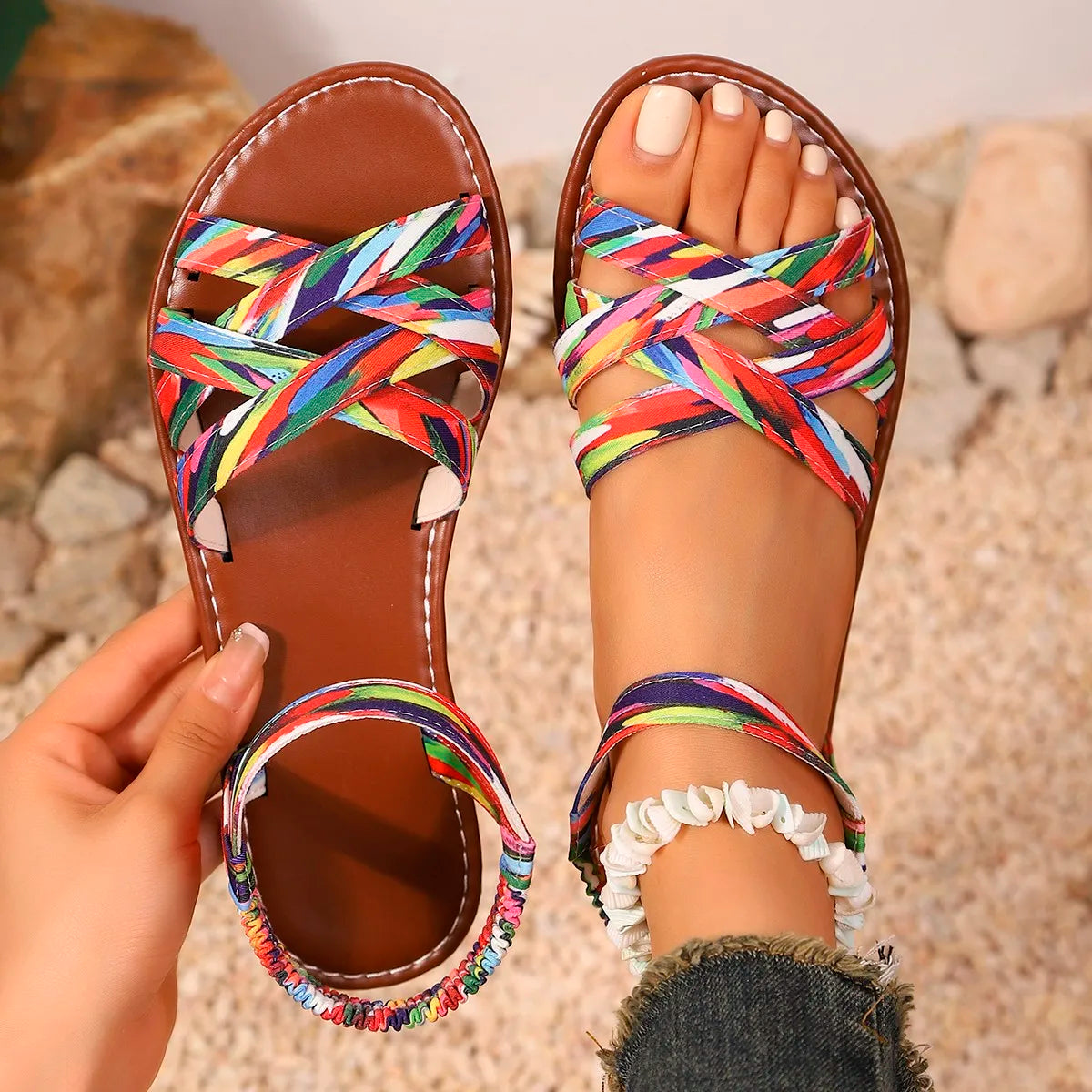 Lea™ | Cork Heeled Sandals