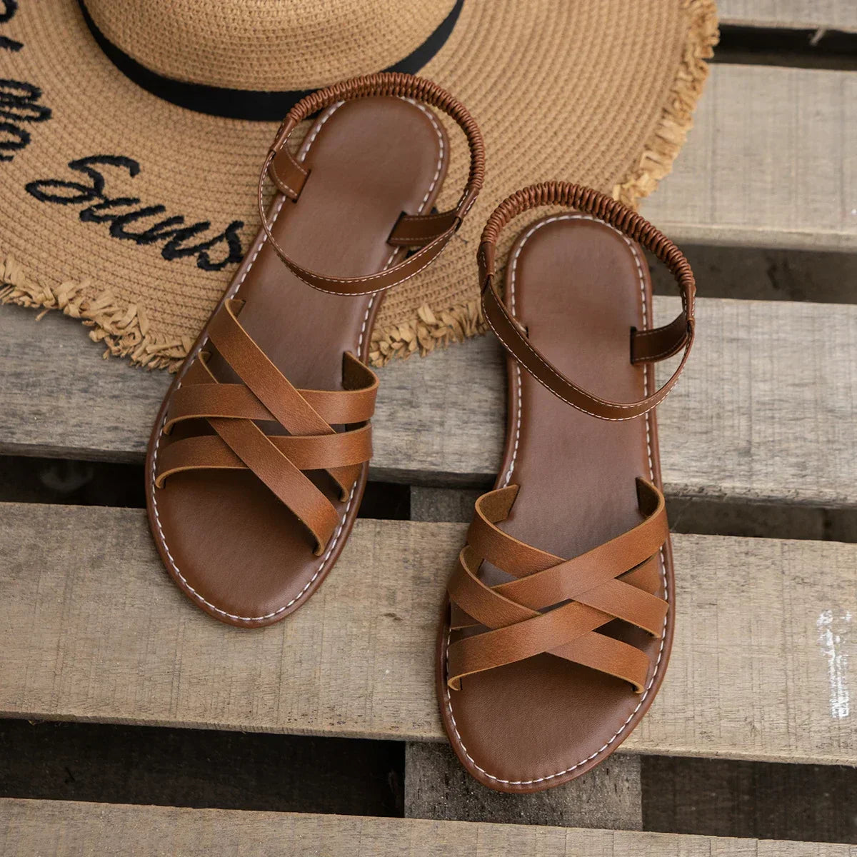 Lea™ | Cork Heeled Sandals