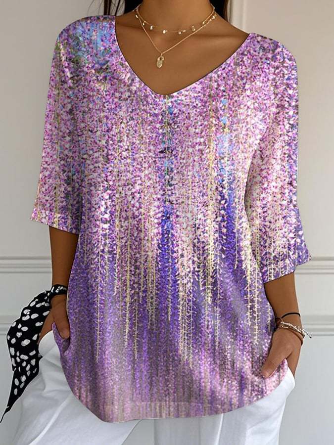 Purple Vines Vintage Casual T-shirt