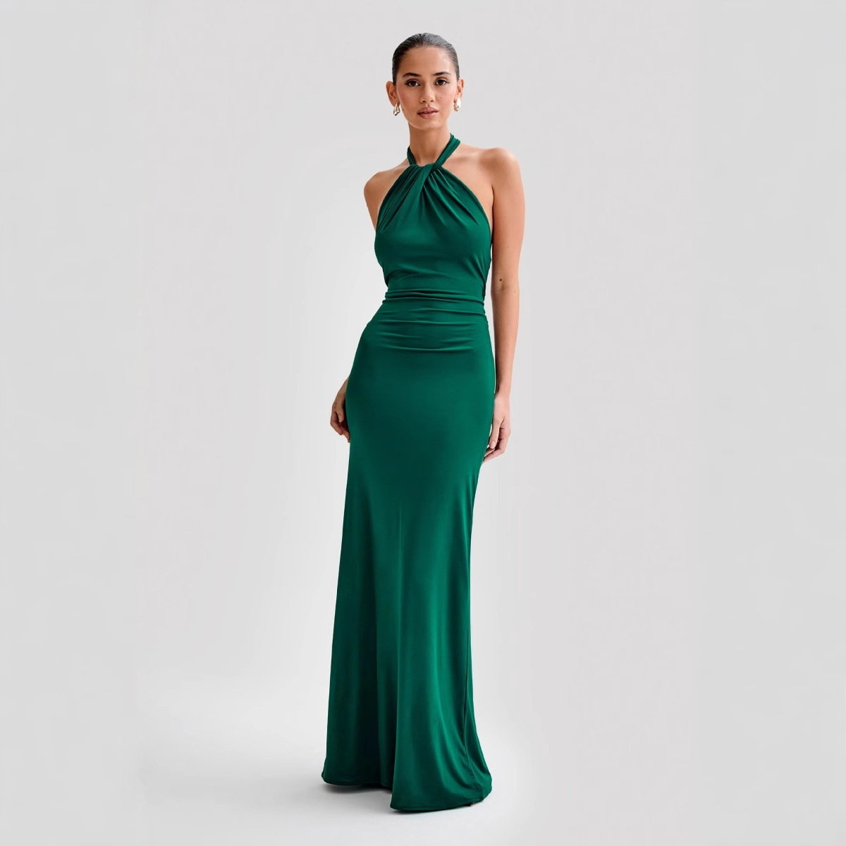 Vaselyna | Curvy Halter Silk Dress
