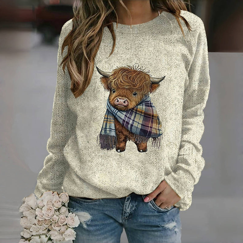 Creatieve dierenprint sweatshirt