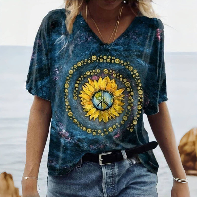 Vintage T-shirt met bloemenprint