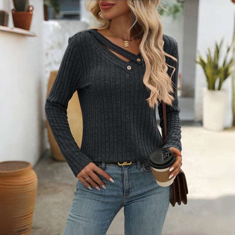 Casual effen blouse