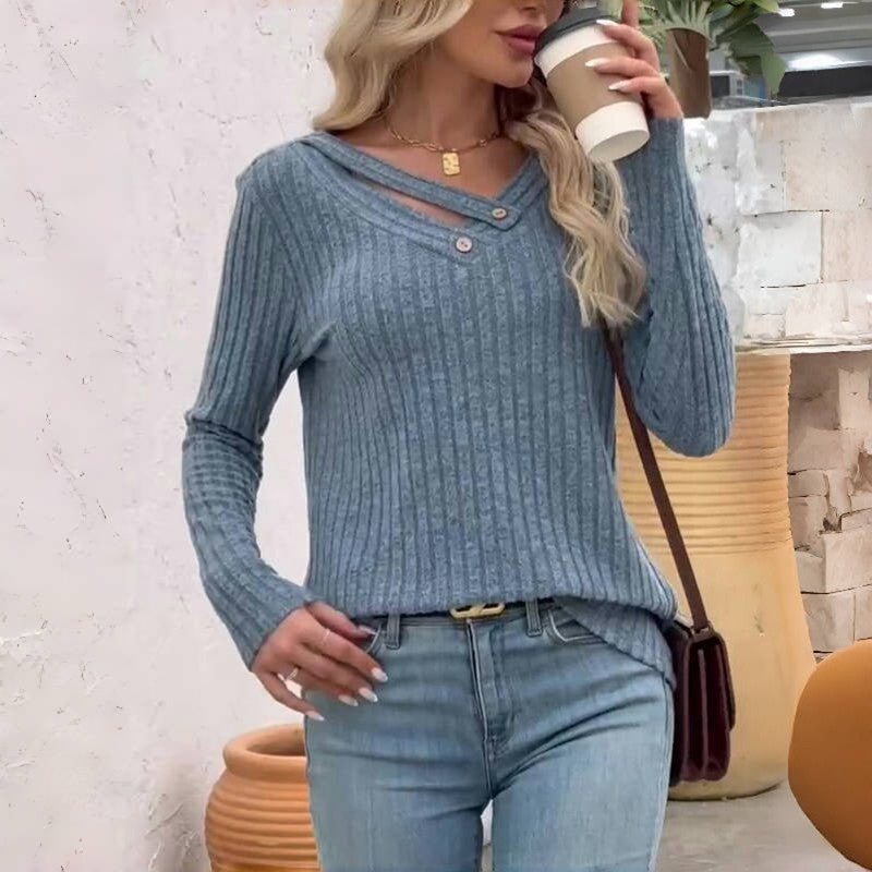 Casual effen blouse