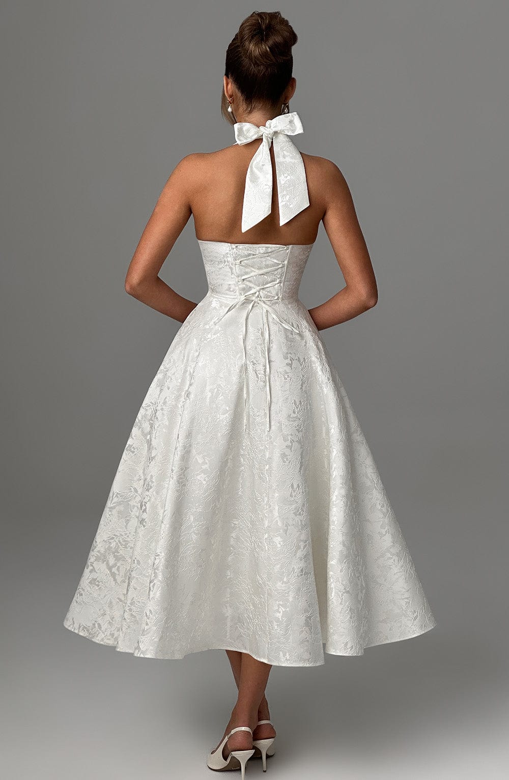 Ara | Midi Dress with Halter Neckline