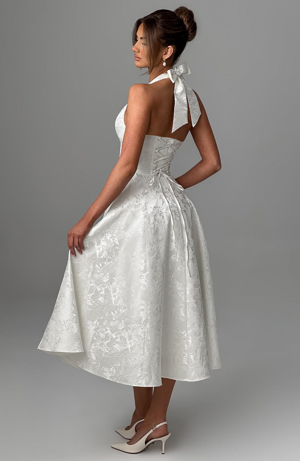 Ara | Midi Dress with Halter Neckline