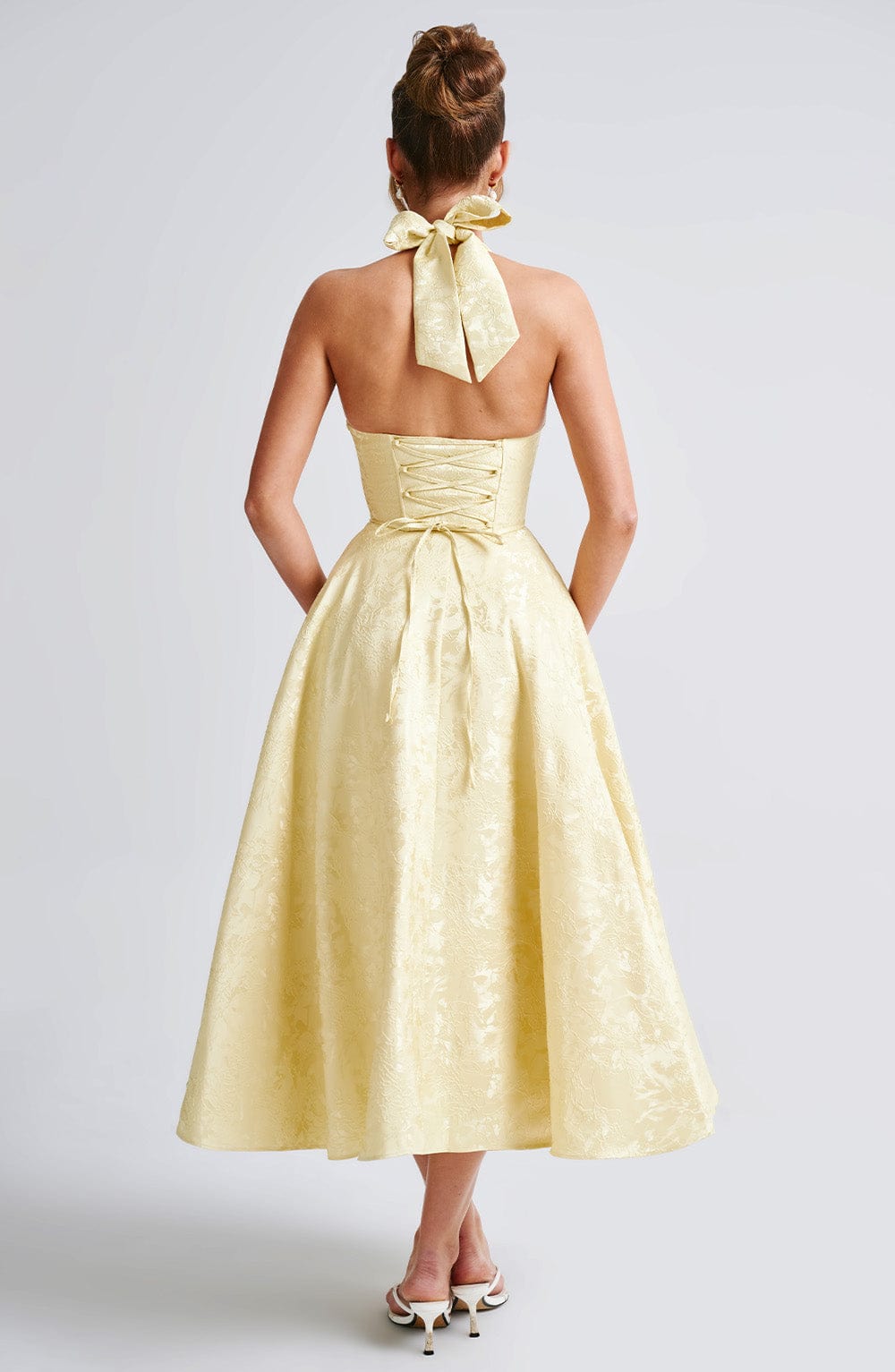 Ara | Midi Dress with Halter Neckline