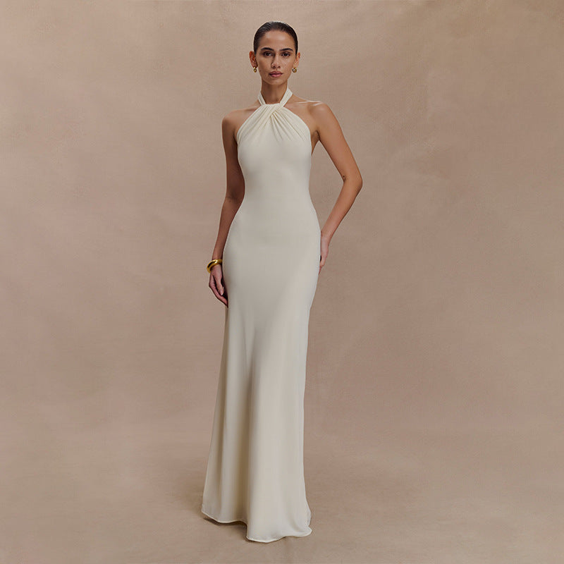 Vaselyna | Curvy Halter Silk Dress
