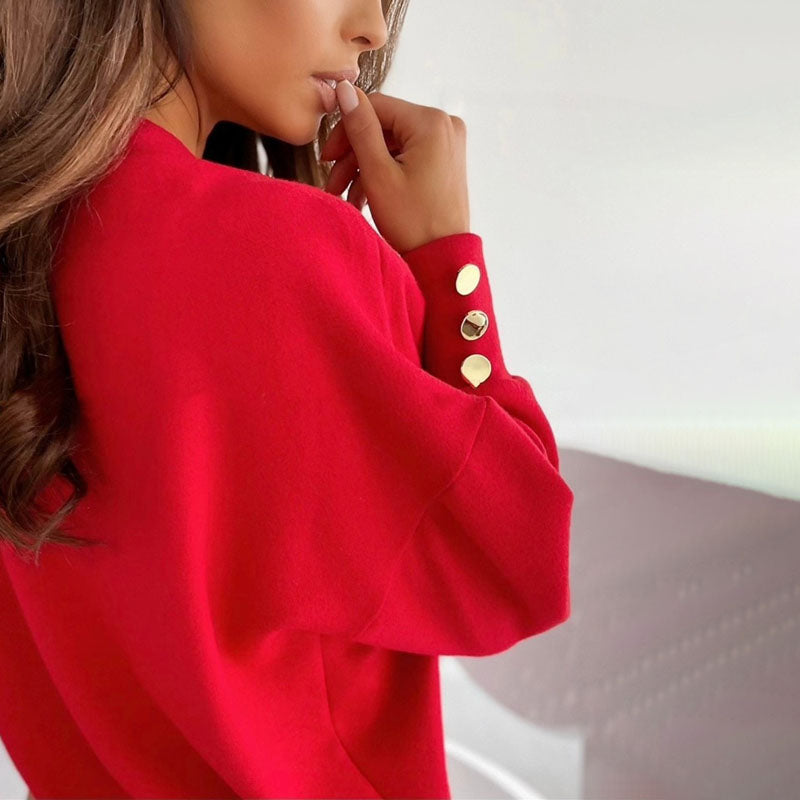 Casual effen sweatshirt