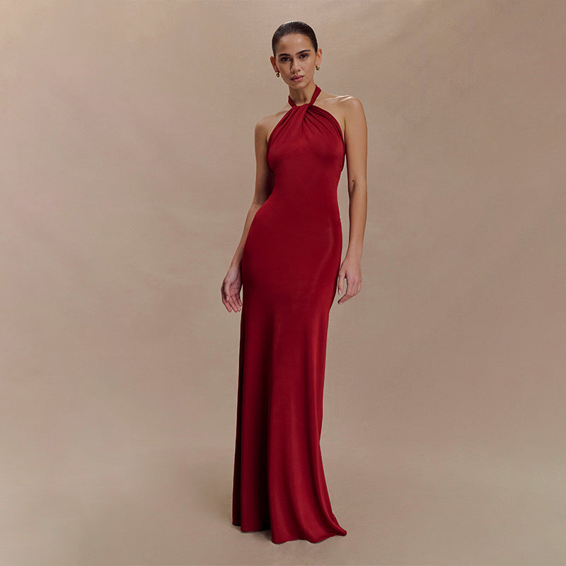 Vaselyna | Curvy Halter Silk Dress