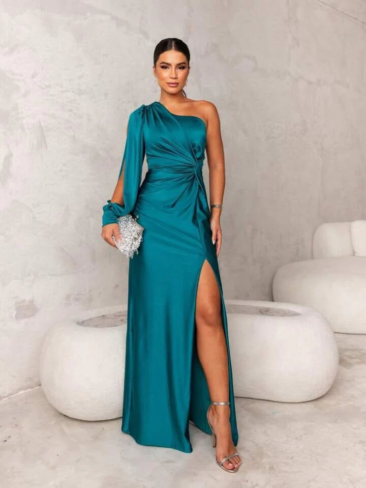 Victoria™ | Robe élégante en soie fendue
