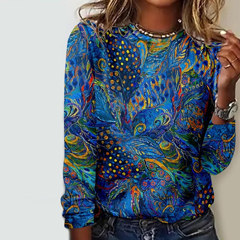 Métis T-shirt met vintage abstracte print