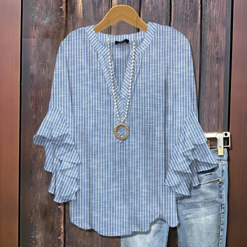 Gestreepte casual blouse